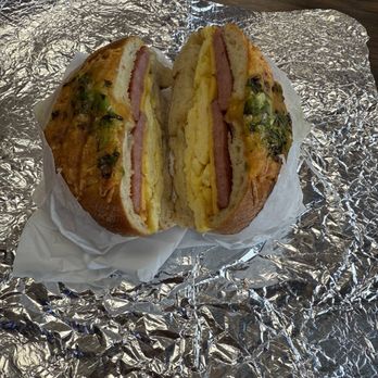 Tri-State Bagels - Pork roll egg and cheese on a Jalapeno Bagel - Bagels Near Me