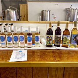Dragon Fire Meadery - Dragon fire mead bottles on right, available at Nordic moon meadery in Ellington, CT