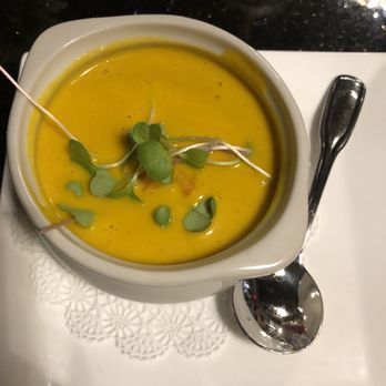 La Malbec Bar & Restaurant - Ginger coconut carrot soup - Spanish Near Me - Bloomsburg, Pennsylvania La Malbec Bar & Restaurant - Ginger coconut carrot soup - Spanish Near Me - Bloomsburg, Pennsylvania
