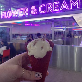 POST Houston - Flower and cream ice cream. Cookie butter ice cream and red velvet cone. - Music Venues Near Me - Houston, Texas POST Houston - Flower and cream ice cream. Cookie butter ice cream and red velvet cone. - Music Venues Near Me - Houston, Texas