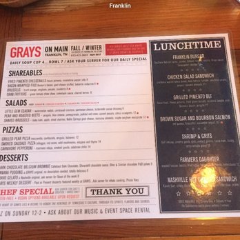 GRAY'S On Main - Bars Near Me - Franklin, Tennessee