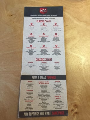 Menu photo 8 MOD Pizza Raleigh, NC