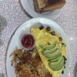 3 egg omelette sausage, Mushroom and Avacado 3 egg omelette sausage, Mushroom and Avacado