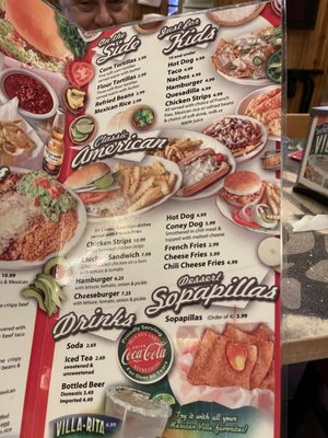 Menu photo 4 Mexican Villa Springfield, MO