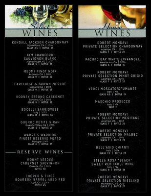 Menu photo 2 Recovery Lounge Warsaw, IN