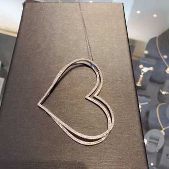 Zales Outlet - Sliver with diamonds heart shaped pendant $3500 - Jewelry Repair Near Me - Commerce, California