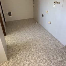 My new tiled laundry floor. My new tiled laundry floor.