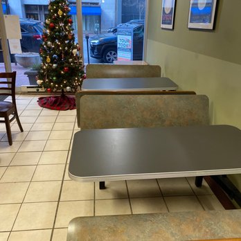 Cups Coffee Shop - a christmas tree in the background - Coffee & Tea Near Me - Indianapolis, Indiana