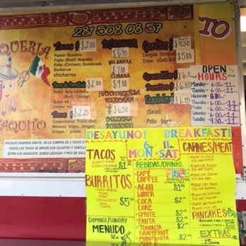 Taqueria el Taquito - Menu - Food Trucks Near Me - Bacliff, Texas Taqueria el Taquito - Menu - Food Trucks Near Me - Bacliff, Texas