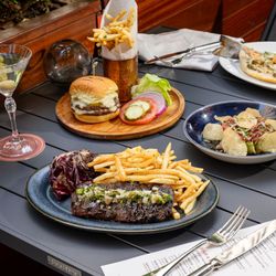 Al fresco dining on the Summer Patio at Harta.