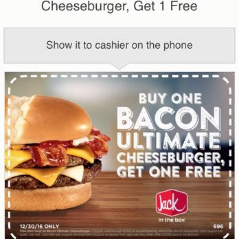 Jack in the Box - They will not honor coupons that say show cashier your phone coupon. - Burgers Near Me - Longview, Washington Jack in the Box - They will not honor coupons that say show cashier your phone coupon. - Burgers Near Me - Longview, Washington