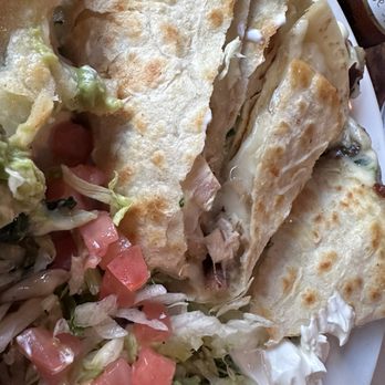No Mas! Cantina - App Quesadilla, $10. Extra goodies $3. 1 chick/cheese, 1 spinach, onions & I think mushrooms. BEST I HAVE EVER HAD!!! Quesadilla Quesadilla - Mexican Near Me - Atlanta, Georgia