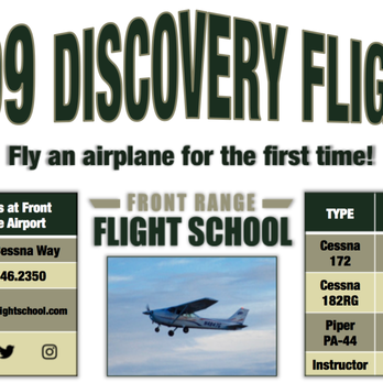 Front Range Flight School - $99 Discovery Flight! Make your dreams and goals a reality! - Flight Instruction Near Me - Watkins, Colorado Front Range Flight School - $99 Discovery Flight! Make your dreams and goals a reality! - Flight Instruction Near Me - Watkins, Colorado