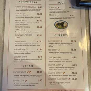 Chai Yo Thai Cuisine - Menu 1 - Thai Near Me - San Mateo, California