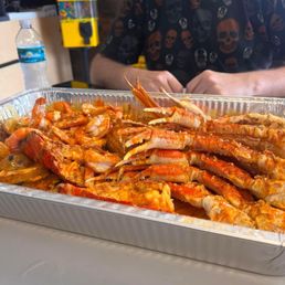 Snow Crab clusters, Shrimp, and Lobster tails. Snow Crab clusters, Shrimp, and Lobster tails.
