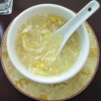 Phoenix - Lunch special (Option) - Corn Soup (also can choose between soft drink or hot & sour soup, not pictured here) - Chinese Near Me - Toronto, Ontario