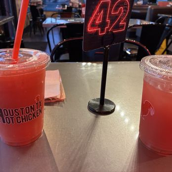 Houston TX Hot Chicken - Frozen Strawberry Hibiscus Lemonade - Sandwiches Near Me - Las Vegas, Nevada Houston TX Hot Chicken - Frozen Strawberry Hibiscus Lemonade - Sandwiches Near Me - Las Vegas, Nevada