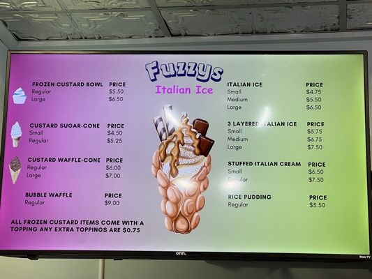 Menu photo 3 Fuzzys Italian Ice Rochester, MN