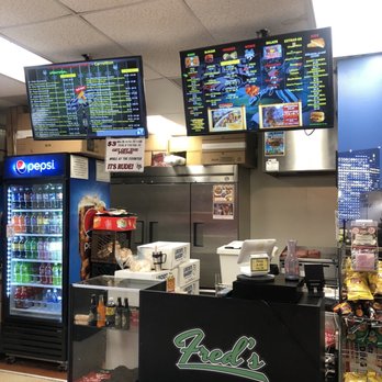 Fred's Downtown Philly - Front counter with a colorful LED menu - Cheesesteaks Near Me - Carrollton, Texas