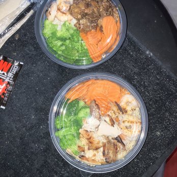 WaBa Grill - Dual protein bowls. Shrimp and steak and other was chicken and shrimp. - Asian Fusion Near Me - Las Vegas, Nevada WaBa Grill - Dual protein bowls. Shrimp and steak and other was chicken and shrimp. - Asian Fusion Near Me - Las Vegas, Nevada