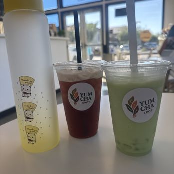 Yum Cha Spot - Rose Lemon Boost & HoneyDew Smoothie! - Bubble Tea Near Me - Temecula, California
