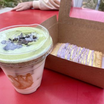 Take It Easy Roasters - Dalgona Matcha and Georges pop tart - Bakeries Near Me - Las Vegas, Nevada Take It Easy Roasters - Dalgona Matcha and Georges pop tart - Bakeries Near Me - Las Vegas, Nevada