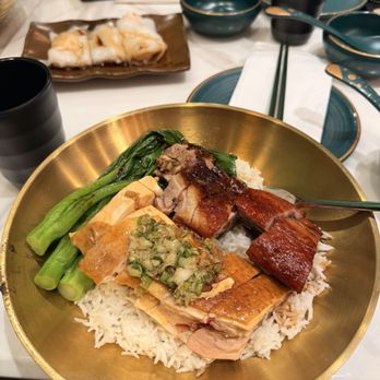 King’s Kitchen - 2 Meats over Rice: Roast Duck and Soy Garlic Chicken - Cantonese Near Me - Flushing, New York