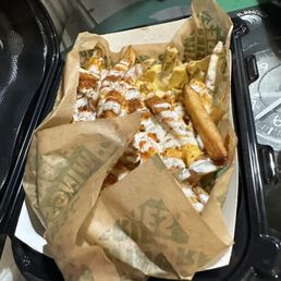 a tray of food on a table a tray of food on a table