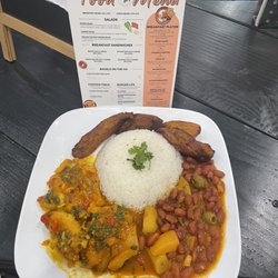 Cloak & Petal Latin Eatery NJ - Fish filet with white rice & pink beans.