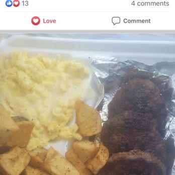 Maxine's On Saint James - Pork sausage Patties homes fries and scrambled cheese eggs - Waffles Near Me - Boston, Massachusetts Maxine's On Saint James - Pork sausage Patties homes fries and scrambled cheese eggs - Waffles Near Me - Boston, Massachusetts