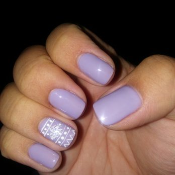 Nails M Spa - Lavender with a snowflake sweater design! - Waxing Near Me - Long Beach, California Nails M Spa - Lavender with a snowflake sweater design! - Waxing Near Me - Long Beach, California