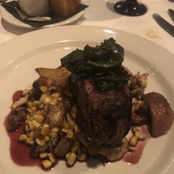Ocean Boulevard Bistro & Martini Bar - Beef tenderloin with corn, wild mushrooms and potatoes - Bars Near Me - Kitty Hawk, North Carolina Ocean Boulevard Bistro & Martini Bar - Beef tenderloin with corn, wild mushrooms and potatoes - Bars Near Me - Kitty Hawk, North Carolina