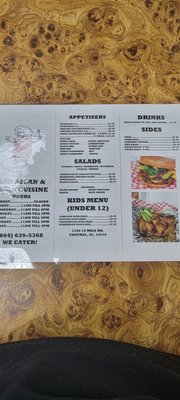 Menu photo 2 Arden's Burger & Grill - Central Central, SC
