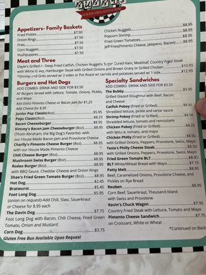 Menu photo 2 Bubby's Diner Huntsville, AL