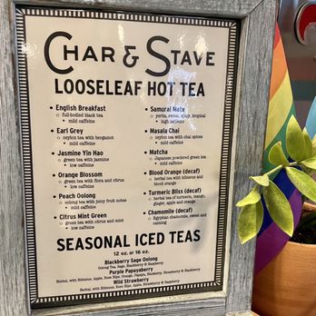 Char and Stave - Loose leaf tea menu / Dec 2023 - Distilleries Near Me - Ardmore, Pennsylvania Char and Stave - Loose leaf tea menu / Dec 2023 - Distilleries Near Me - Ardmore, Pennsylvania