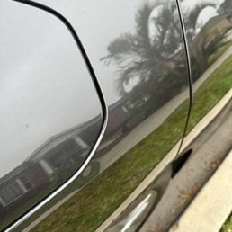 Hard to see dent before pic