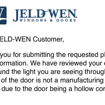 The Home Depot - Proof email from door maker Home Depot installed interior hollowcore interior doors as exterior doors. - Hardware Stores Near Me - Grove City, Ohio The Home Depot - Proof email from door maker Home Depot installed interior hollowcore interior doors as exterior doors. - Hardware Stores Near Me - Grove City, Ohio