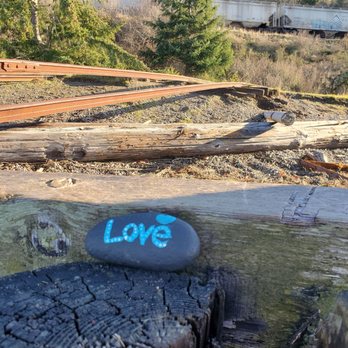 Sequalitchew Creek Trail - Rehid a painted rock I found at the beach. - Hiking Near Me - Dupont, Washington Sequalitchew Creek Trail - Rehid a painted rock I found at the beach. - Hiking Near Me - Dupont, Washington