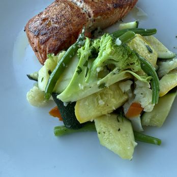 The Fish Hopper - Grilled fresh salmon and vegetables. - Seafood Near Me - Monterey, California