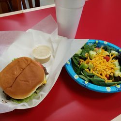 ReJoyce Bake Shop and Cafe - Varnville Bakery - Burger and a side salad