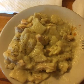 Good Ol' Days - Chicken and dumplings. About a quarter eaten. Huge portions. - American Near Me - New Baden, Illinois Good Ol' Days - Chicken and dumplings. About a quarter eaten. Huge portions. - American Near Me - New Baden, Illinois