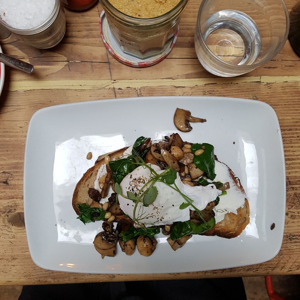 Brickwood Cafe - "Native Mushrooms" brunch item was not bad but nothing to write home about. - Coffee & Tea Near Me - London, XGL