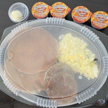 Farmer Boys - Pancakes platter with sausage and scrambled eggs. - Breakfast & Brunch Near Me - North Las Vegas, Nevada