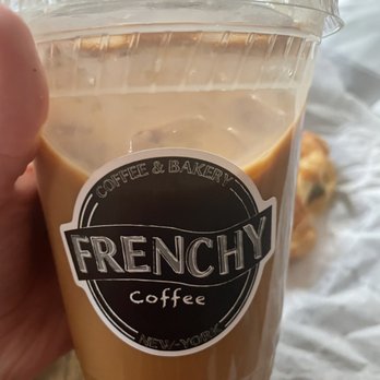 Frenchy Coffee - Oatmilk Iced Latte w vanilla - Bakeries Near Me - New York, New York Frenchy Coffee - Oatmilk Iced Latte w vanilla - Bakeries Near Me - New York, New York