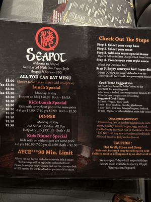 Menu photo 7 Seapot Plano, TX