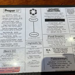 Entire menu as of 11/2023