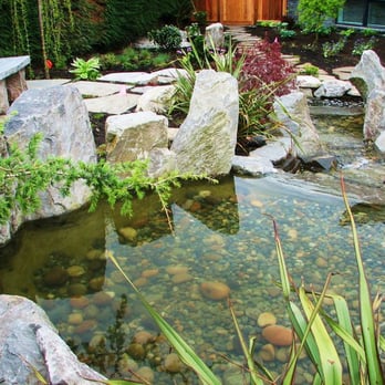Coastal Design Landscaping - a rock garden with a small pond - Landscaping Near Me - Coquitlam, British Columbia Coastal Design Landscaping - a rock garden with a small pond - Landscaping Near Me - Coquitlam, British Columbia