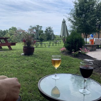 A'Dello Vineyard & Winery - their peach wine and merlot. - Wineries Near Me - Perkiomenville, Pennsylvania