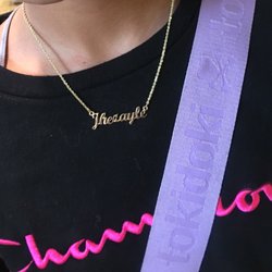 Jyl Jewelry - THIS IS AFTER SHE TOOK THE NECKLACE IN THE BACK TO BEND THE NECKLACE STRAIGHT!
