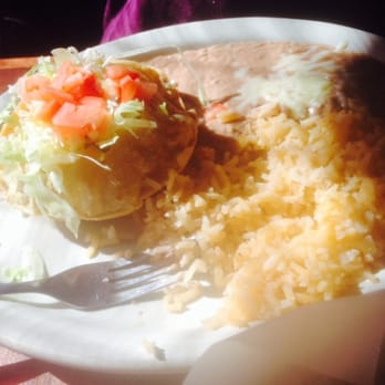 La Cabana - Lunch puffy taco served w/rice and beans! 6 bucks! They don't have a house dressing though. Whhhhaaat? That's like ham no burger - Mexican Near Me - Jena, Louisiana La Cabana - Lunch puffy taco served w/rice and beans! 6 bucks! They don't have a house dressing though. Whhhhaaat? That's like ham no burger - Mexican Near Me - Jena, Louisiana